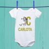 Regalos con nombre: Body bebé personalizado 'alfabeto animal' Regalos con nombre: Body bebé personalizado 'alfabeto animal'