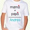 Regalos con nombre: Body o camiseta infantil "papá+mamá" personalizada Regalos con nombre: Body o camiseta infantil "papá+mamá" personalizada