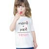 Regalos con nombre: Body o camiseta infantil "papá+mamá" personalizada Regalos con nombre: Body o camiseta infantil "papá+mamá" personalizada
