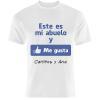 Camisetas personalizadas: Camiseta me gusta mi abuelo personalizada Camisetas personalizadas: Camiseta me gusta mi abuelo personalizada