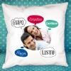 Diseño y decoración: Cojín personalizado 'burbujas' para pareja Diseño y decoración: Cojín personalizado 'burbujas' para pareja