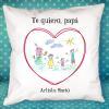 Diseño y decoración: Cojín personalizado corazón con dibujo de tu hijo Diseño y decoración: Cojín personalizado corazón con dibujo de tu hijo