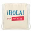 Regalos con nombre: Mochila de cuerdas BIO personalizada ¡HOLA! Regalos con nombre: Mochila de cuerdas BIO personalizada ¡HOLA!
