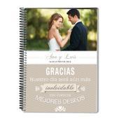 Cuaderno bodas personalizado con foto