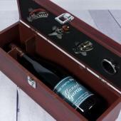 Caja "Sumiller" grabada con vino personalizado