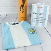 Camiseta Argentina con tarjeta personalizada
