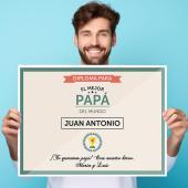 Diploma personalizado para el mejor papá