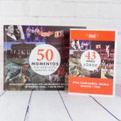 Libro '50 momentos que marcaron nuestra vida' con tarjeta