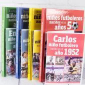 Libro recuerdos de fútbol de tu infancia con tarjeta