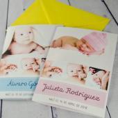 Tarjeta para bebé personalizada con fotos