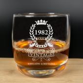 Vaso de whisky grabado '40 Cumpleaños'