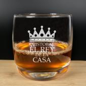 Vaso de whisky grabado para el rey de la casa
