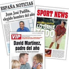 Falsa portada de periódico para él Falsa portada de periódico para él