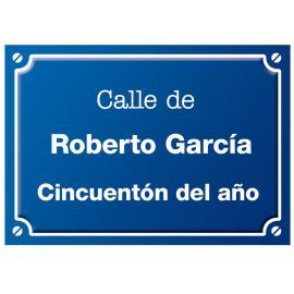 Placa de calle '50 años' personalizada Placa de calle '50 años' personalizada