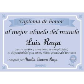 Diploma al mejor abuelo del mundo Diploma al mejor abuelo del mundo