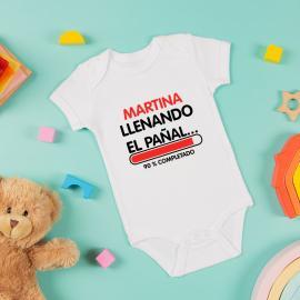 Body personalizado 'llenando el pañal' Body personalizado 'llenando el pañal'