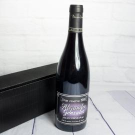 Botella de vino BIO con etiqueta Gran Reserva Botella de vino BIO con etiqueta Gran Reserva
