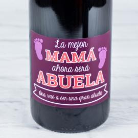 Botella de vino para abuela personalizada Botella de vino para abuela personalizada