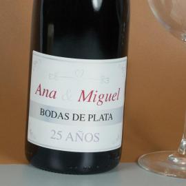 Botella de vino para aniversarios Botella de vino para aniversarios