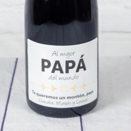 Botella de vino personalizada al mejor Papá Botella de vino personalizada al mejor Papá
