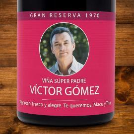 Botella de vino personalizada con tu foto Botella de vino personalizada con tu foto