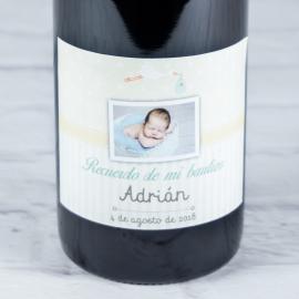 Botella de vino personalizada para bautizos Botella de vino personalizada para bautizos