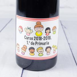 Botella de vino personalizada para profe Botella de vino personalizada para profe