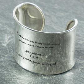 Brazalete de plata personalizado Brazalete de plata personalizado