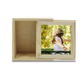 Caja de madera personalizada con foto Caja de madera personalizada con foto