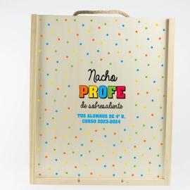Caja madera personalizada 'Profe de sobresaliente' Caja madera personalizada 'Profe de sobresaliente'