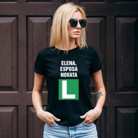 Camiseta esposa novata personalizada Camiseta esposa novata personalizada