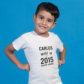 Camiseta infantil personalizada Made in Camiseta infantil personalizada Made in