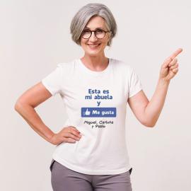Camiseta me gusta mi abuela personalizada Camiseta me gusta mi abuela personalizada