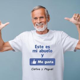 Camiseta me gusta mi abuelo personalizada Camiseta me gusta mi abuelo personalizada