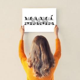 Cartel MAMÁ personalizado Cartel MAMÁ personalizado