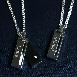 Conjunto de colgantes personalizados para pareja Conjunto de colgantes personalizados para pareja