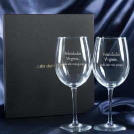Copas de vino 'cumpleaños mujer' Copas de vino 'cumpleaños mujer'