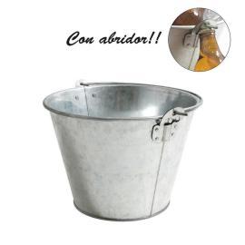 Cubo metal galvanizado con abridor Cubo metal galvanizado con abridor
