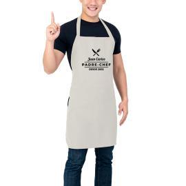Delantal de cocina BIO bordado 'Padre chef' Delantal de cocina BIO bordado 'Padre chef'