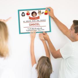 Diploma para el mejor hijo con foto Diploma para el mejor hijo con foto