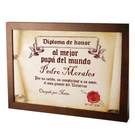 Diploma pergamino al mejor padre Diploma pergamino al mejor padre