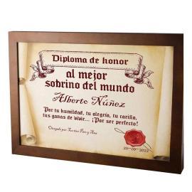 Diploma pergamino al mejor sobrino Diploma pergamino al mejor sobrino