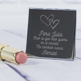 Espejo grabado corazones Espejo grabado corazones