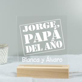 Lámpara led grabada 'Papá del año' Lámpara led grabada 'Papá del año'