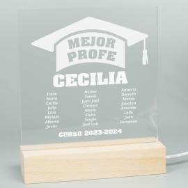 Lámpara led grabada para el Mejor Profe Lámpara led grabada para el Mejor Profe