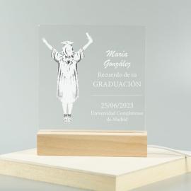 Lámpara led grabada para Graduación Lámpara led grabada para Graduación