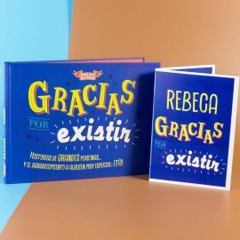 Libro Gracias por existir con tarjeta personalizada Libro Gracias por existir con tarjeta personalizada