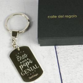 Llavero personalizado Eres un papá genial Llavero personalizado Eres un papá genial