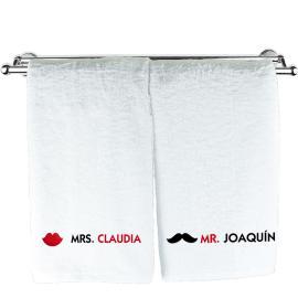 Pack de toallas bordadas para parejas Pack de toallas bordadas para parejas