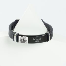 Pulsera grabada con foto para hombre Pulsera grabada con foto para hombre